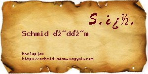 Schmid Ádám névjegykártya